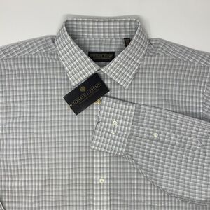 Donald J. Trump Signature Collection NWT Men's Shirt White Plaid Size 17 1/2" Sl